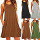 thumbnail image 5 of ALSLIAO - Vestido corto informal de verano para mujer, holgado, sin mangas, para playa, color negro, talla 2XL, 5 of 8