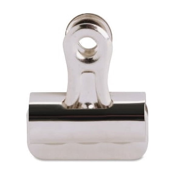 Business Source Bulldog Grip Clips No. 1 - 1.3" Width - for Paper - Heavy Duty - 36 / Box - Silver - Nickel Plated Steel