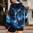thumbnail image 3 of Uorisanigo Blue Wolf Womens Fall Hooded Sweatshirts Polyester Drop Shoulder Womens Zip Up Oversized Sweatshirts Slight Stretch Soft Fall Fashion Sweatshirt Size M, 3 of 7