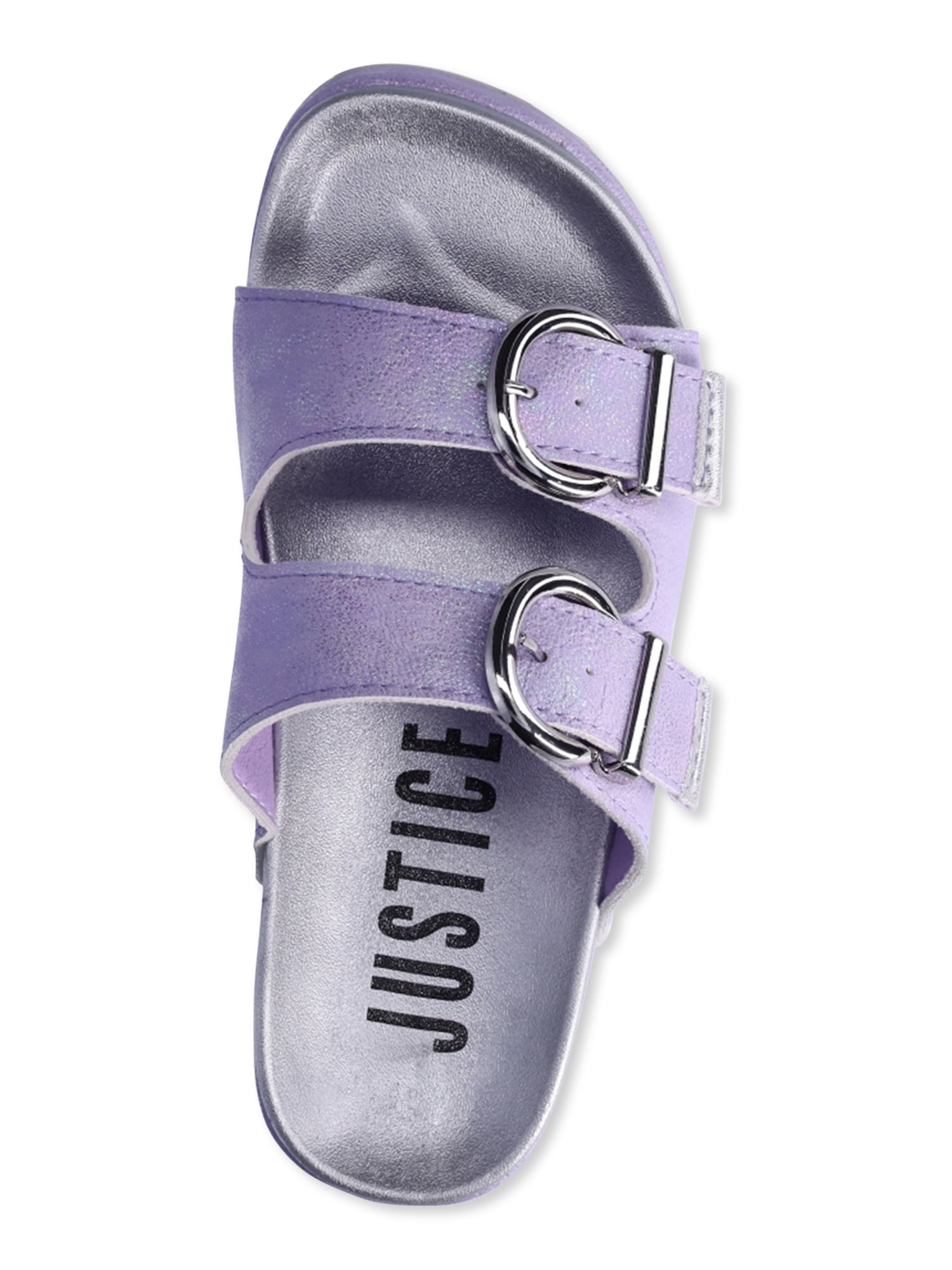 Justice Little and Big Girls Footbed Sandals