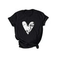 thumbnail image 3 of ManHanLi Women Heart Print Crew Neck Short Sleeve T-Shirt, 3 of 6