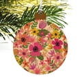 thumbnail image 4 of Vivid Flowers Wood Christmas Tree Holiday Ornament, 4 of 7