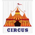 thumbnail image 3 of Ambesonne Circus Shower Curtain, Old Fashioned Retro Tent, 69"Wx70"L, Red Yellow White, 3 of 3