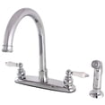 thumbnail image 1 of Kingston Brass FB7791PLSP Robinet de Cuisine Centre de 8 Pouces, Chromé, 1 of 2