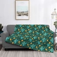 thumbnail image 2 of Yiaed Pineapple And Cactus Print Blanket Throw Blanket Soft Cozy Flannel Blanket for Home Bed Sofa Couch Chair-60"x50", 2 of 6