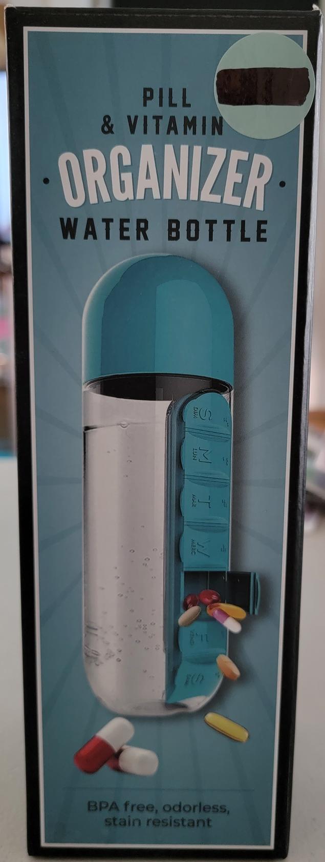 Pill & Vitamin Organizer Water Bottle