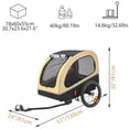thumbnail image 3 of MOJAY Dog Bike Trailer for Small and Medium Pets Under 88 lbs, LightBrown, 3 of 8