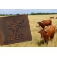 thumbnail image 5 of MARSHAL RFID Blocking Distressed Leather Men's Western Cowboy Bifold Leather Wallet Texas Longhorn Design Brown, 5 of 9