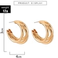thumbnail image 4 of HomeKingdee Bohemian C-Shaped Semi-Circular Geometric Earrings for Women - Alloy Fashion Jewelry Gift for Wedding Party Occasions, 4 of 6