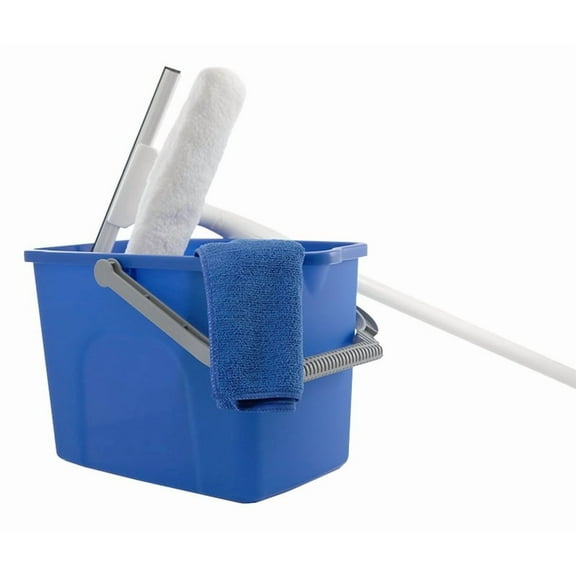 Unger Window Washing Kit 978900 - Telescopic, Microfiber, Squeegee & Scrubber - 4 Piece