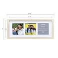 thumbnail image 3 of Studio Decor 3-Opening 5" x 5" Collage Frames with Mat - Natural Woodgrain Finish, MDF & Glass with Hanging Hardware, Displays 3 Square Photos, 12 Pack, 3 of 5