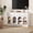 White wood color, variant on Farmhouse Sideboard Buffet Cabinet – 55'' Wooden Console with 4 Acrylic Doors and 2 Drawers – Storage Cabinet for Kitchen, Dining Room, Coffee Bar, Entryway, Living Room