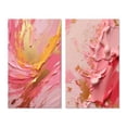 thumbnail image 2 of Designart "Emerging Energies in Pink and Gold II" Abstract Wall Art Set Of 2 - Pink Abstract Canvas Set For Living Room Decor, 2 of 6