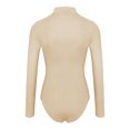 thumbnail image 3 of Aayomet Womens Jumpsuits Dressy Womens Long Sleeve Bodysuit Comfortable Against The Skin Tops Body Suits Women Clothing,Beige XL, 3 of 5