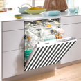 thumbnail image 5 of Dailycode Dishwasher Magnet Cover Magnetic Fridge Door Cover Home Kitchen Decor, Carbon Black and White Stripes, 23"x 26", 5 of 6