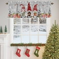 thumbnail image 4 of Christmas Valances for Windows, 54 x 18in, Dwarfs Snowflake Xmas Tree Bird Winter Gray Rod Pocket Kitchen Valance Curtain Light Filtering Window Treatments for Living Room Bedroom, 1 Panel, 4 of 7