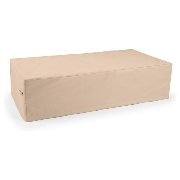 Rectangular Firepit Cover - Heavy-Duty Polyester, Weather Resistant, Drawcord , Covers, Rectangular 40W x 28D x 22H, Ripstop Tan