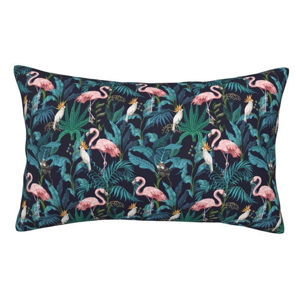 Balery Flamingos And Birds Funda de Cojín Estampada, Regalos para Mujeres, Regalos de Amor para Ella, Regalos para Novia o Esposa, Funda de Almohada-20"x30"
