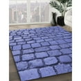 thumbnail image 3 of Ahgly Company Tapis de Zone Carré Lavable en Machine Bleu Ciel Transitionnel, 7 Pieds Carré, 3 of 7