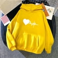 thumbnail image 2 of Jinhomg Cute Fall Sweatshirt for Women Trendy Dandelion Printed Hoodies Lightweight Comfy Long Sleeve Hooded Pullover Daily Wear Yellow S, 2 of 4