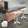 thumbnail image 2 of Taburetes de bar (2 unidades, altura regulable, de piel sintética, barra giratoria, mesa de cocina, altura de bar, taburetes, sillas de comedor, 2 unidades) Color Blanco Stay Elit Minimalista, 2 of 6