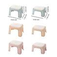 thumbnail image 4 of Wosthever Taburete de plástico estilo nórdico, grueso, para adultos y niños, cambio de zapatos, sillas de oficina, banco para sala de estar y Conjuntos de muebles de dormitorio Beige S, 4 of 6