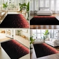 thumbnail image 4 of 4'x6' Area Rugs, Orange Red Sparkles Indoor Outdoor Area Rug for Living Room Bedroom, Black Gradient Glitter Modern Simple Washable Bathroom Rugs Kitchen Floor Carpet Mats Home Decor, 4 of 8