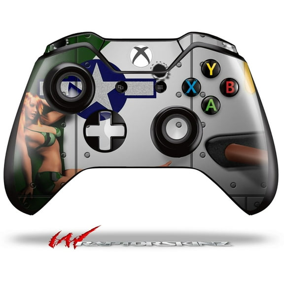 Decal Style Skin for Microsoft XBOX One Wireless Controller WWII Bomber War Plane Pin Up Girl - (CONTROLLER NOT INCLUDED)