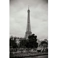 thumbnail image 2 of Berzel, Erin 23x32 Gold Ornate Wood Framed with Double Matting Museum Art Print Titled - Eiffel Tower BW I, 2 of 4