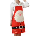 thumbnail image 2 of TheFound Adults Apron, Santa Clause Print Waist Cloth Festival Ornament, 2 of 4