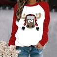 thumbnail image 1 of Puntoco Tallas grandes Mujer Manga larga Navidad Impreso O-cuello tops Camiseta Blusa Puntoco Puntoco-611, 1 of 4