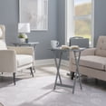 thumbnail image 2 of Linon Girard Folding Tray Table Set, 26.38" Tall, Gray Finish, 2 of 15