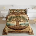 thumbnail image 2 of jejeloiu Gold Tree Of Life Full Size Comforter Sets,Exotic Boho Bedding Sets For Adults Reversible 3 Pieces, 2 of 8