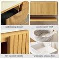thumbnail image 4 of 48 Inch Bathroom Vanity with Vessel Sink, Modern Floating Bathroom Cabinet with White Sintered Stone Countertop, 2 Soft-Close Drawers and Open Shelf, Pre-Assembled, Light Oak, 4 of 6