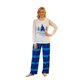 thumbnail image 2 of Pijamas navideños familiares a juego, camiseta con estampado de árbol y letras y pantalones a cuadros. Ropa de dormir para estar en casa., 2 of 10