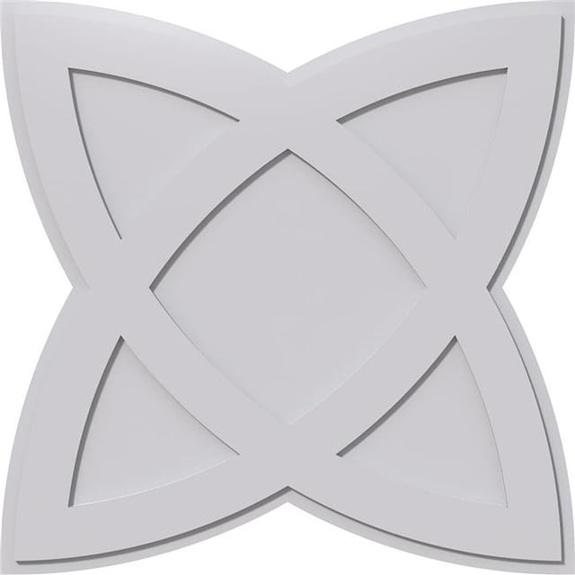 Ekena Millwork CMP38CM 38 in. OD x 14.25 in. Square Cosmo Architectural Grade PVC Contemporary Ceiling Medallion