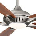 thumbnail image 4 of Smart Ceiling Fan With Light Kit In Traditional Style 15.51 Inches Tall By 60 Inches Wide-Burnished Nickel Finish-Savannah Gray Blade Color Minka, 4 of 4