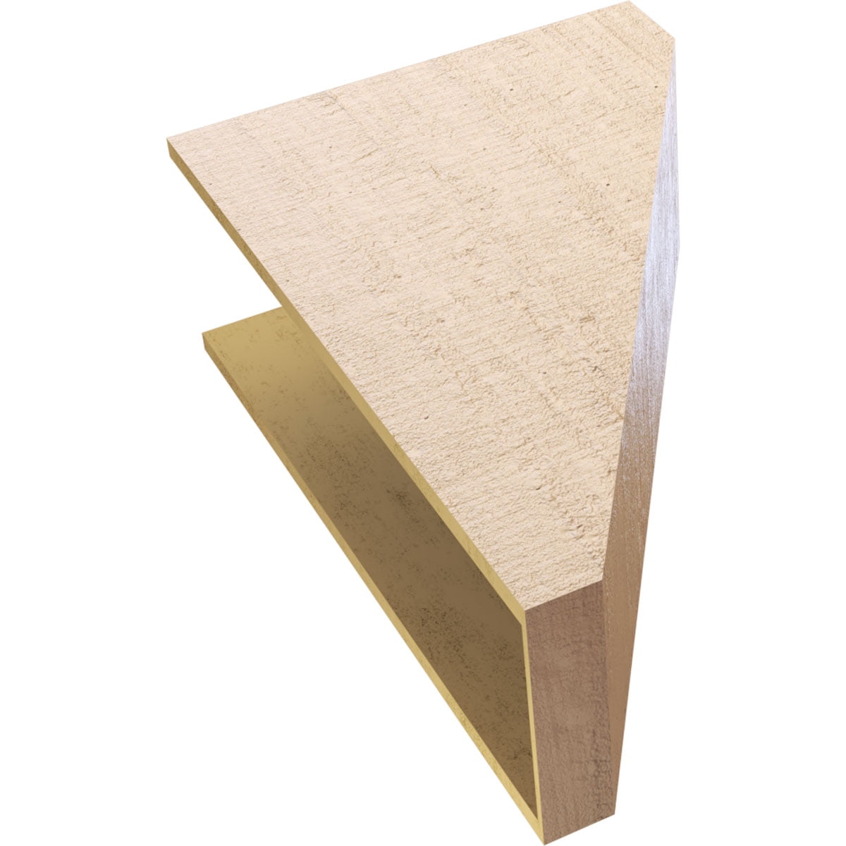 12"W x 24"D x 36"H Classic Concord Rough Cedar Woodgrain TimberThane Corbel, Primed Tan