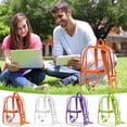 thumbnail image 1 of YYV Transparent PVC Clear Backpack Stadium Compliant Clear Backpack for Concerts Beach Sports Travel School Waterproof See-Through Shoulder Backpack with Zippers, 1 of 7