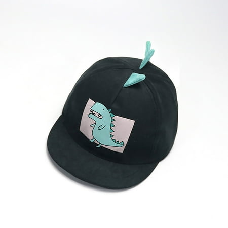 

Cathalem Sombrero for Kids Baby Boy Hats Soft Cotton Dinosaur Sunhat Eaves Baseball Cap Sun Hat Beret Kids Size Hat Hat Black One Size