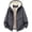 Dark Gray, variant on KICILVS Womens Fleece Lined Windbreaker Jackets Water-Resistant Hooded Zip Up Coat with Pockets Warm Winter Outerwear