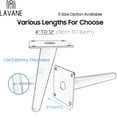 thumbnail image 4 of LAVANE 10 inch / 25cm Metal Furniture Legs, Set of 4 Mid Century Modern Iron Oblique Tapered Furniture Replacement Feet Gold for Home DIY Project Sofa Couch Cabinet Table Chair, 4 of 5
