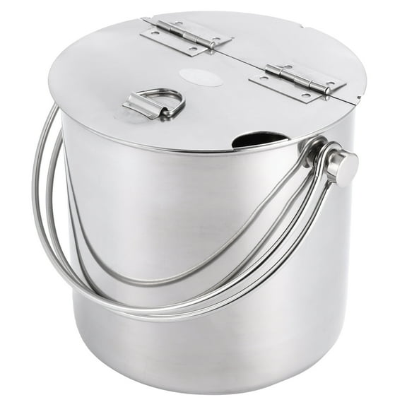 SEWCHICS Stainless Steel Ice Bucket with Lid and Handle, 3.5 Quart Capacity, Ideal for Home Parties and Drinks