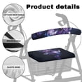 thumbnail image 5 of HELLHERO Dark Blue and Purple Rose Rollator Walker Seat and Backrest Rollbar Covers Set Backrest Covers Breathable Reusable Easy to Install for Seniors, 5 of 7