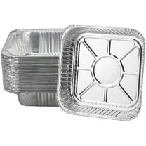 Non-Stick Disposable Air Fryer Aluminum Foil Liners Square 50PCS, Oil-Proof Aluminum Foil Tin Box Also for Steamer Basket Instant Pot Oven & Grill (9 * 9 Inch-Square)