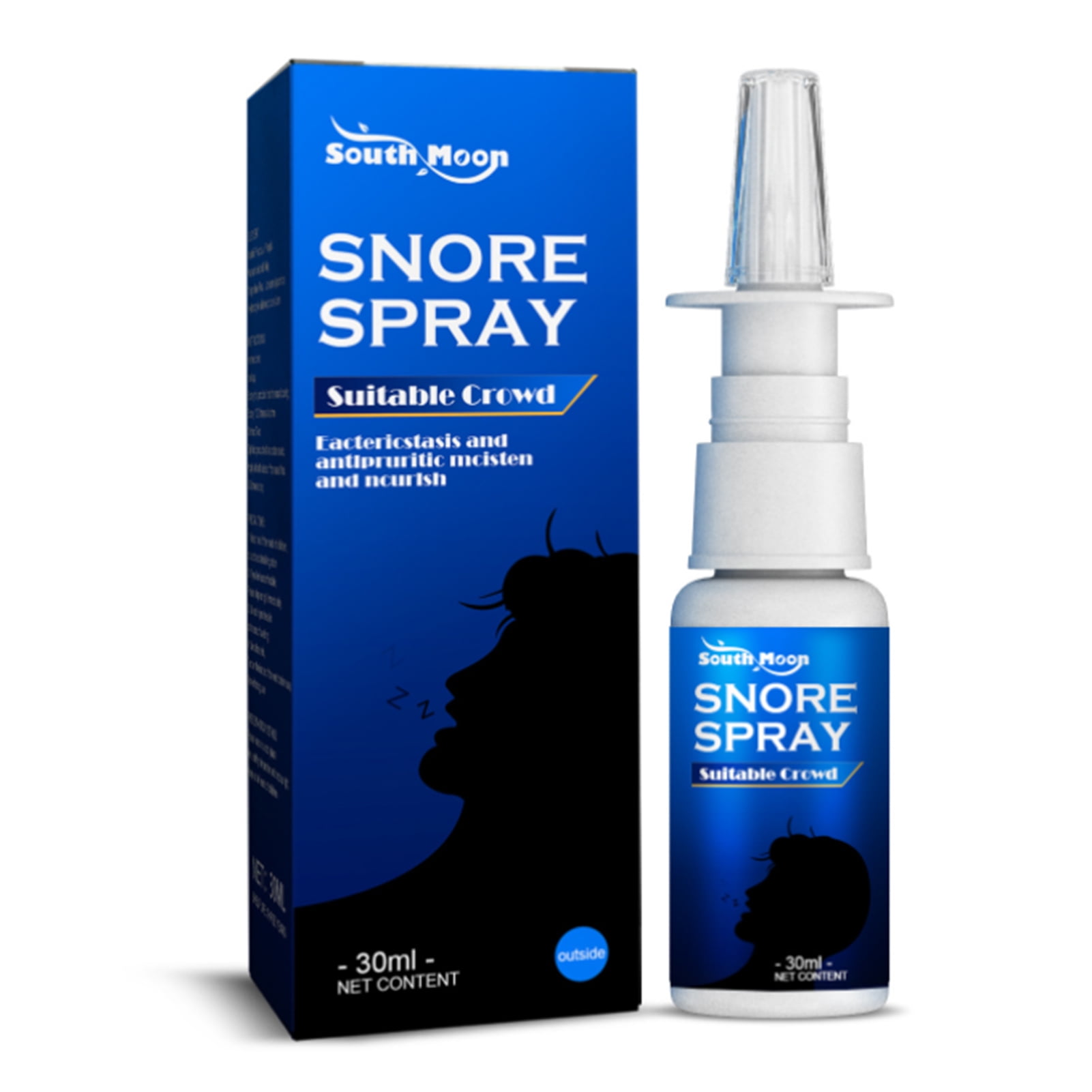 South Moon 30ml Snore Spray Herbal Ingredients Reduce Snoring Improve Nasal Congestion Relieve Rhinitis