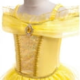 thumbnail image 4 of Princess Costume for Girls Kids Belle Dress Halloween Cosplay Party Outfit Toddler Princess Dress Up, 4 of 6