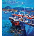 thumbnail image 3 of Ambesonne Maritime Duvet Cover Set, Harbour by the Sea, 2-Calking, Navy Red, 3 of 7