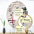 thumbnail image 3 of Designart "Sumi Blossom Asian Painting III" Asian Maze Round Wall Mirror - People Oval Printed Decorative Mirror - Multiple Color Options, 3 of 5