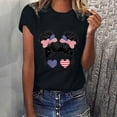 thumbnail image 2 of XZNGL Chemisiers à Manches Courtes pour Femmes T-Shirt Imprimé de la Fête de l'Indépendance pour Femmes Ample Décontracté Col Rond Manches Courtes Hauts pour Femmes Chemisier T-Shirts d'Été pour Femmes Hauts à Manches Courtes pour Femmes, 2 of 8